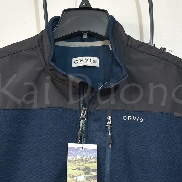Orvis Other - Orvis men bonded mesh full-zip Jacket BLUE
